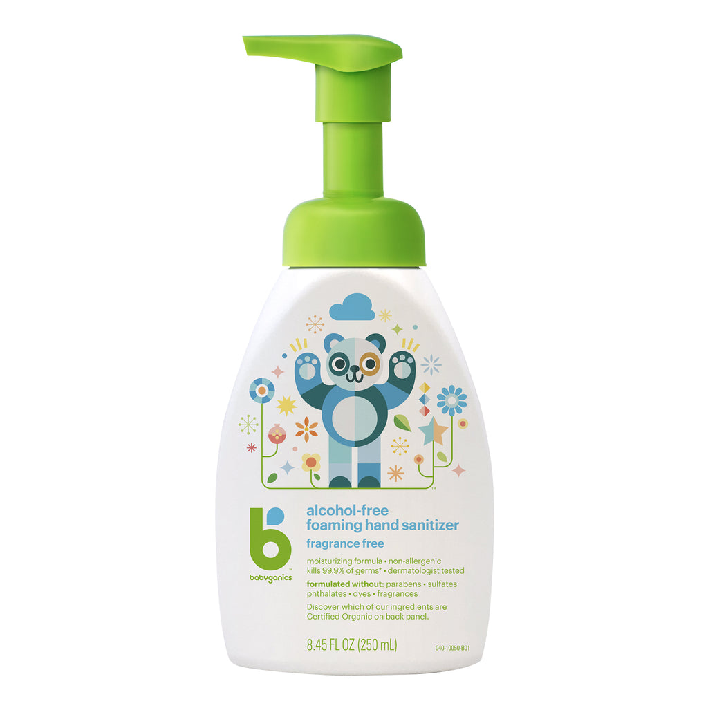 Babyganics alcohol free foaming hand sanitizer 250ml - fragrance free