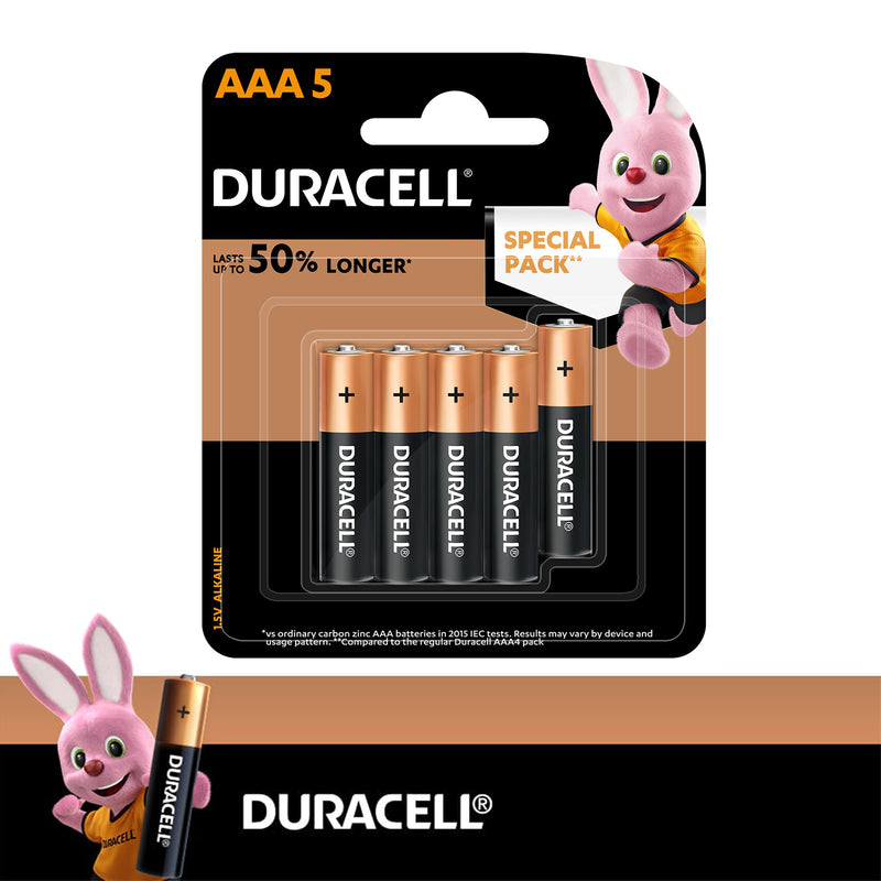Duracell Alkaline AAA Batteries, pack of 5
