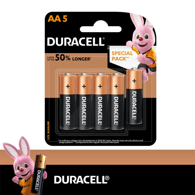 Duracell Alkaline AA Batteries, pack of 5